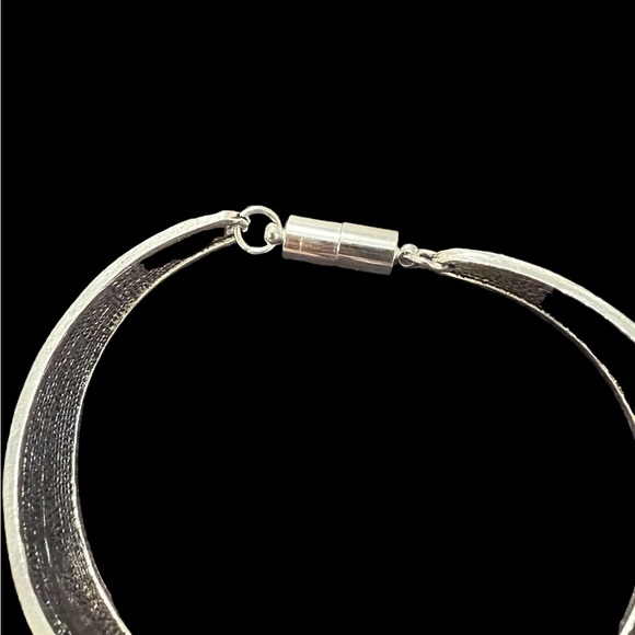 SILVER SNAP BUTTON BRACELETS WITH MAGNETIC CLOSURE - Picture 5 of 6